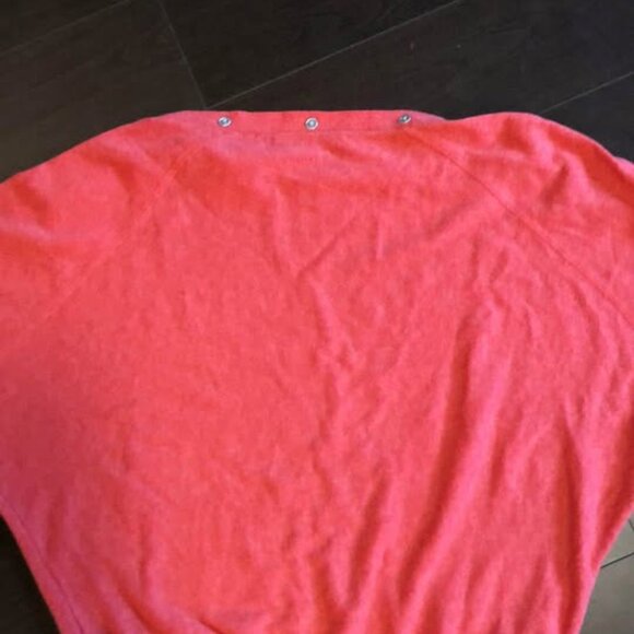 Allsaints Ellie pink watermelon dolman sleeve snap neck sweater XS - Picture 4 of 7